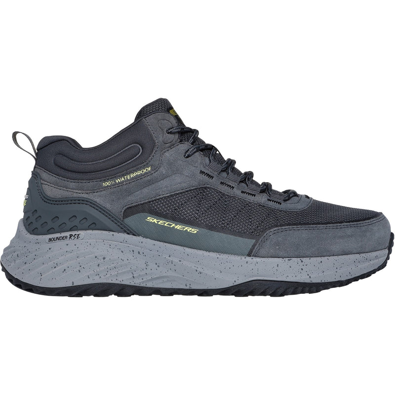Skechers Mens Bounder Rse 232961-CCLM Charcoal/Lime Lace Up Shoes