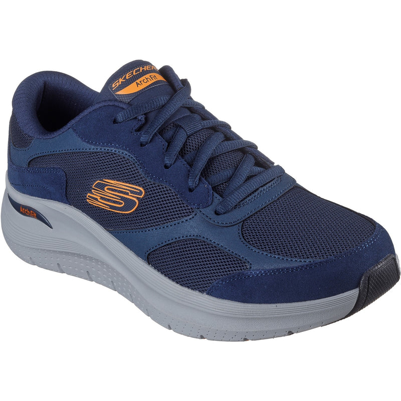 Skechers Mens Arch Fit 2.0 The Keep 232702-NVOR Navy/Orange Lace Up Shoes