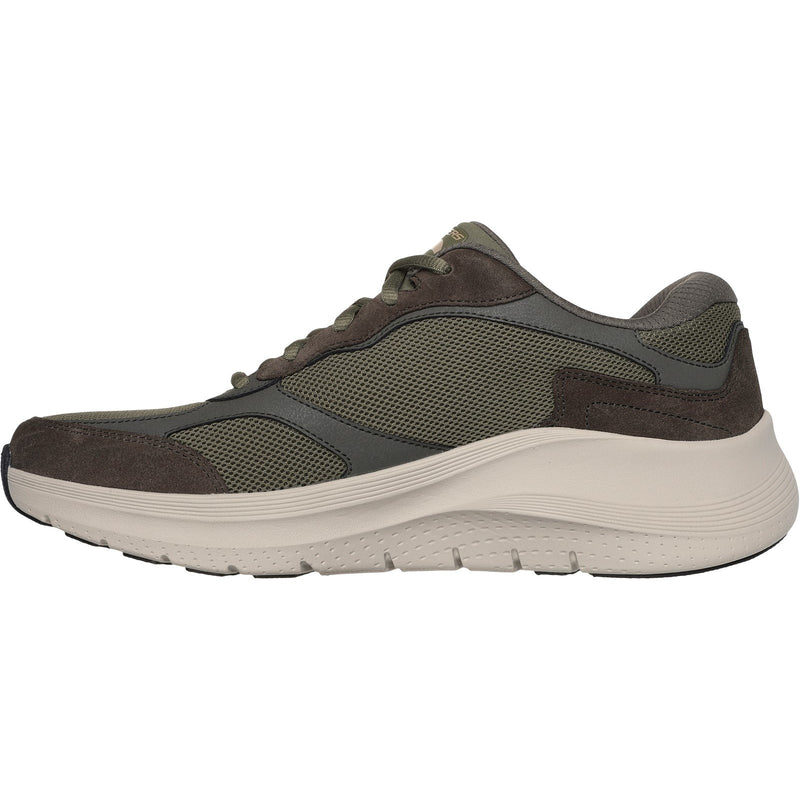 Skechers Mens Arch Fit 2.0 The Keep 232702-OLV Olive Lace Up Shoes