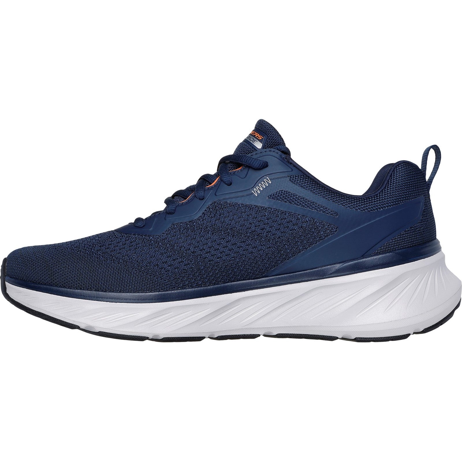 Skechers Mens Edgeride Exxo 232836-NVOR Navy/Orange Lace Up Shoes