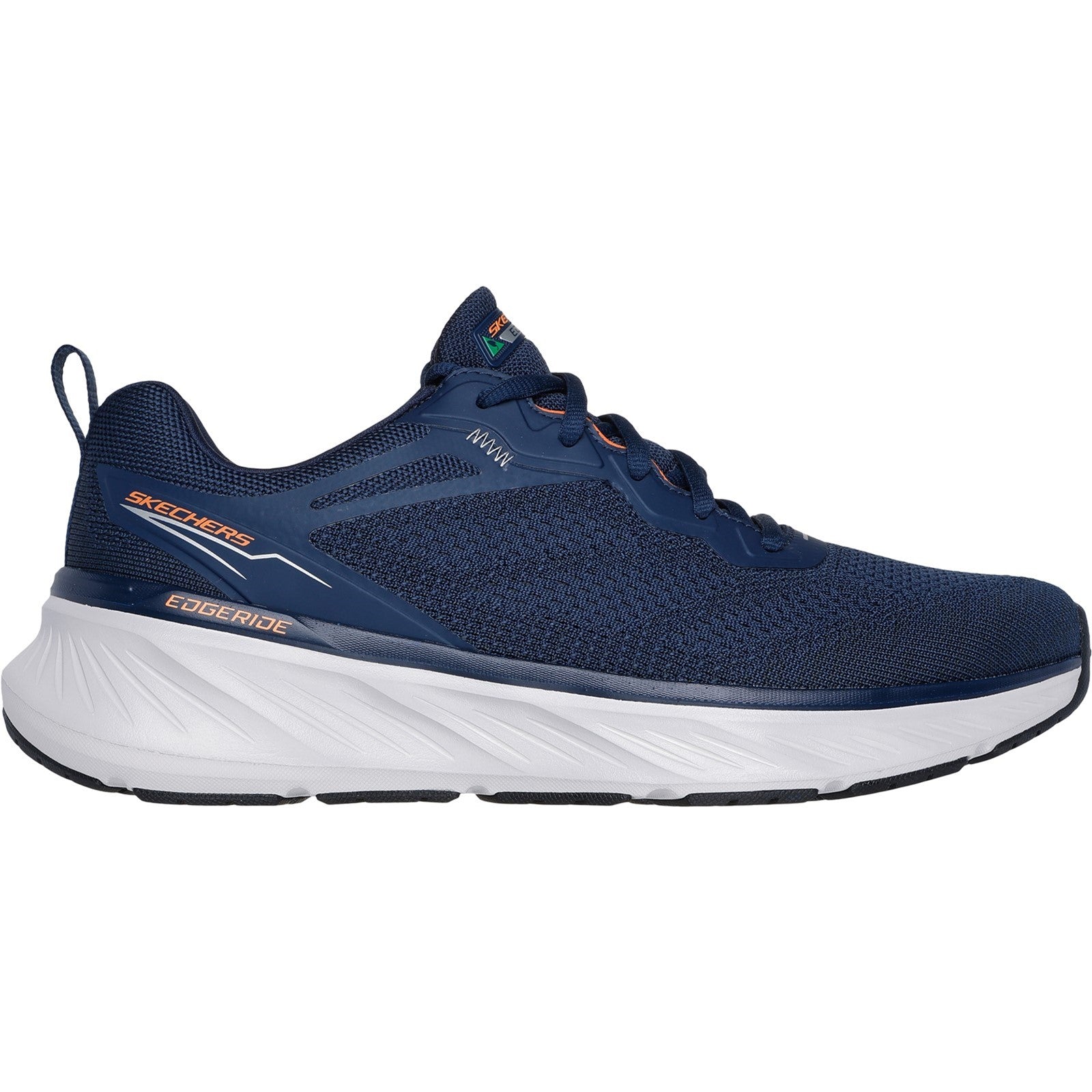 Skechers Mens Edgeride Exxo 232836-NVOR Navy/Orange Lace Up Shoes