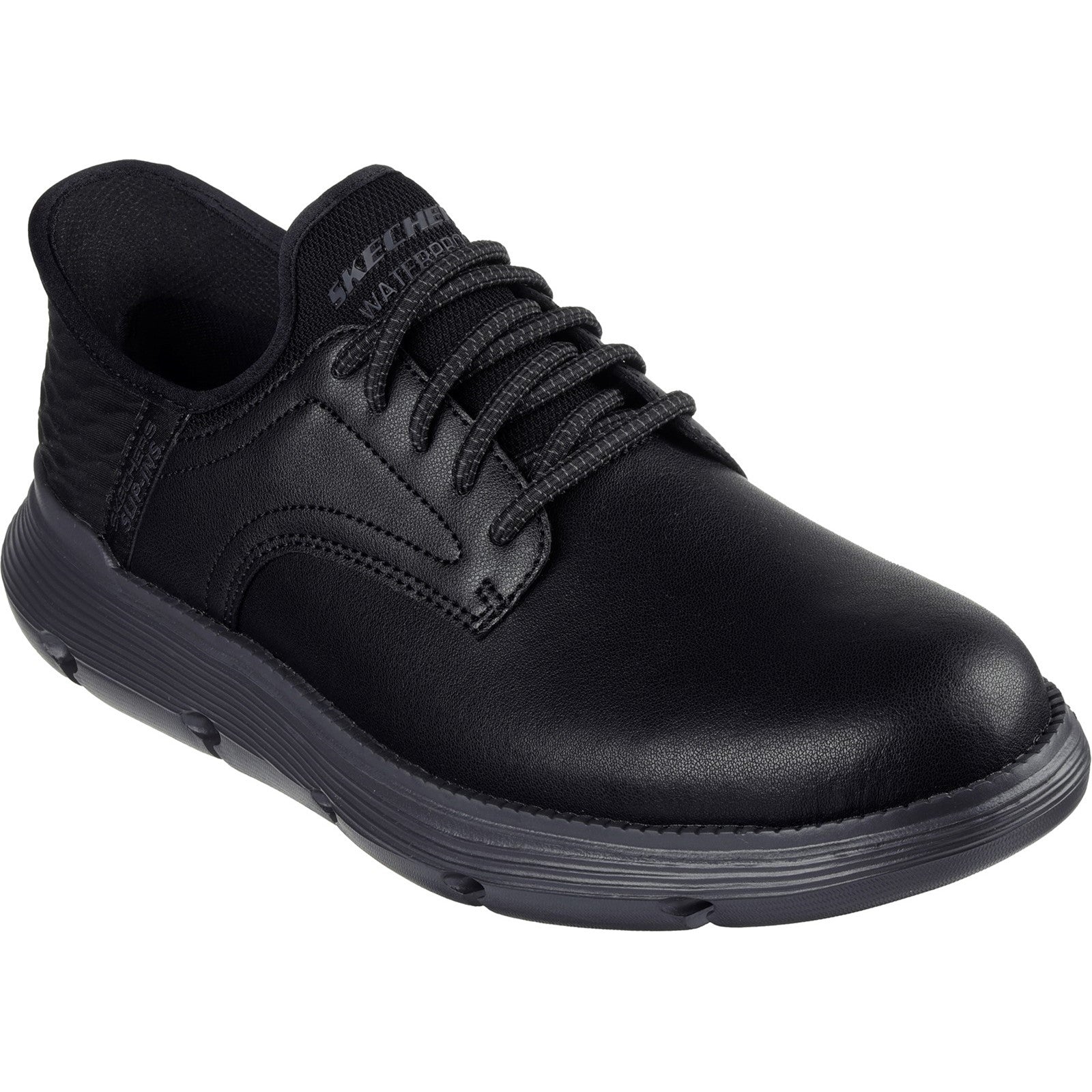 Skechers Mens Garza Carlyn 205278-BBK Black Slip On Shoes