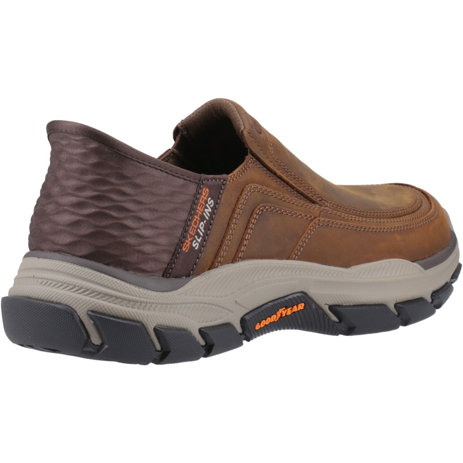 Skechers Mens Respected Elgin 204810WW-CDB Dark Brown Slip On Shoes