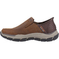 Skechers Mens Respected Elgin 204810WW-CDB Dark Brown Slip On Shoes