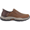 Skechers Mens Respected Elgin 204810WW-CDB Dark Brown Slip On Shoes