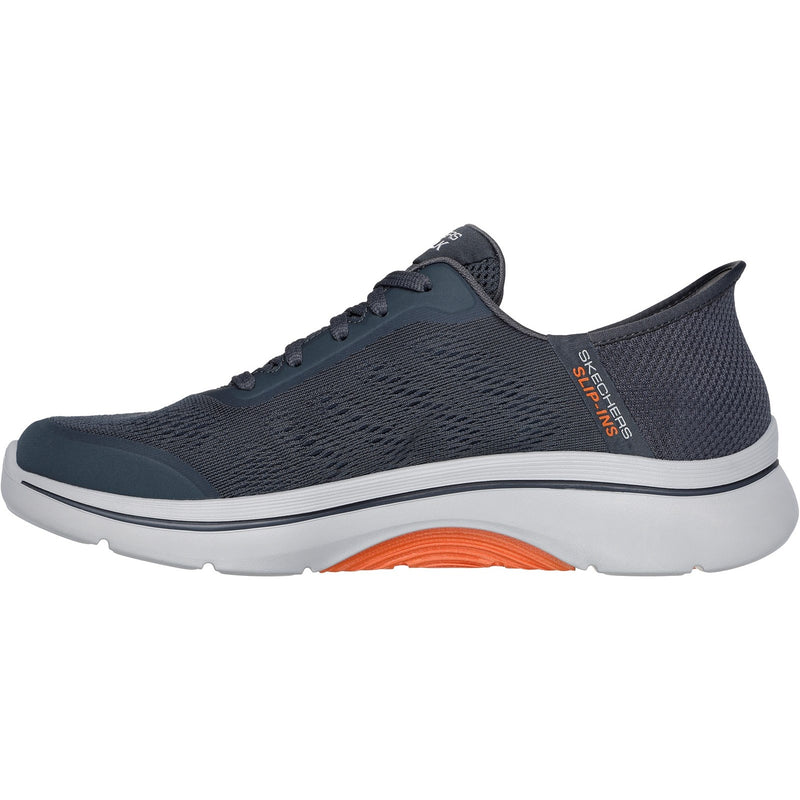 Skechers Mens Arch Fit 2.0 Simplicity 2 216602WW-CCOR Charcoal/Orange Lace Up Shoes