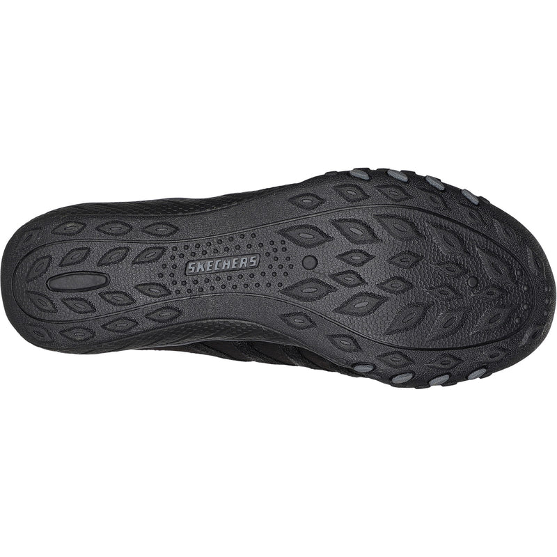 Skechers Womens Breathe-Easy Roll-With-Me 100593W-BBK Black Slip On Shoes