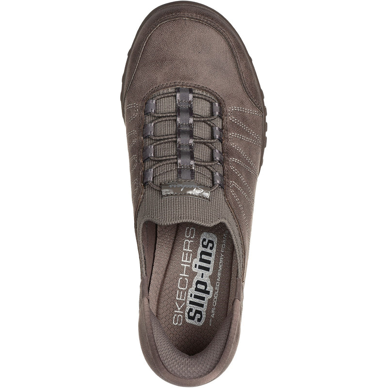 Skechers Womens Breathe-Easy Home-Body 100615-DKTP Dark Taupe Slip On Shoes