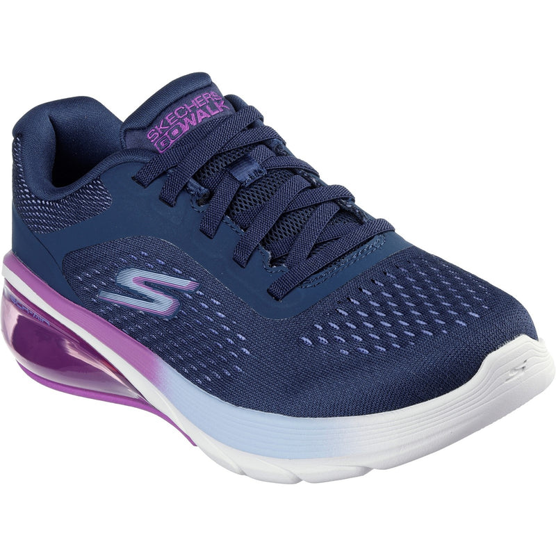 Skechers Womens Go Walk Air 3.0 124375-NVPR Navy/Purple Bungee Shoes