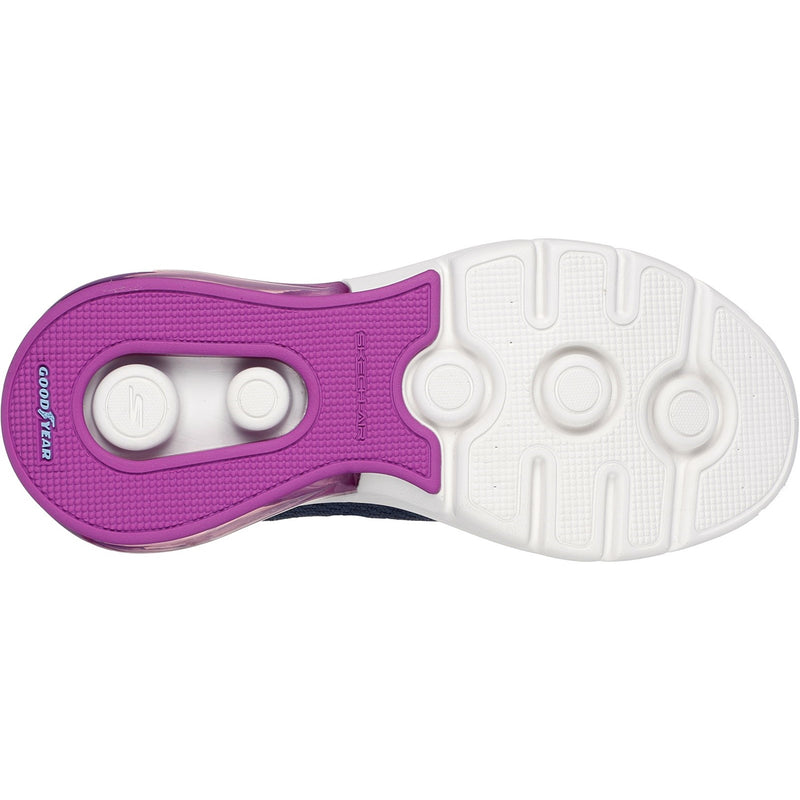 Skechers Womens Go Walk Air 3.0 124375-NVPR Navy/Purple Bungee Shoes