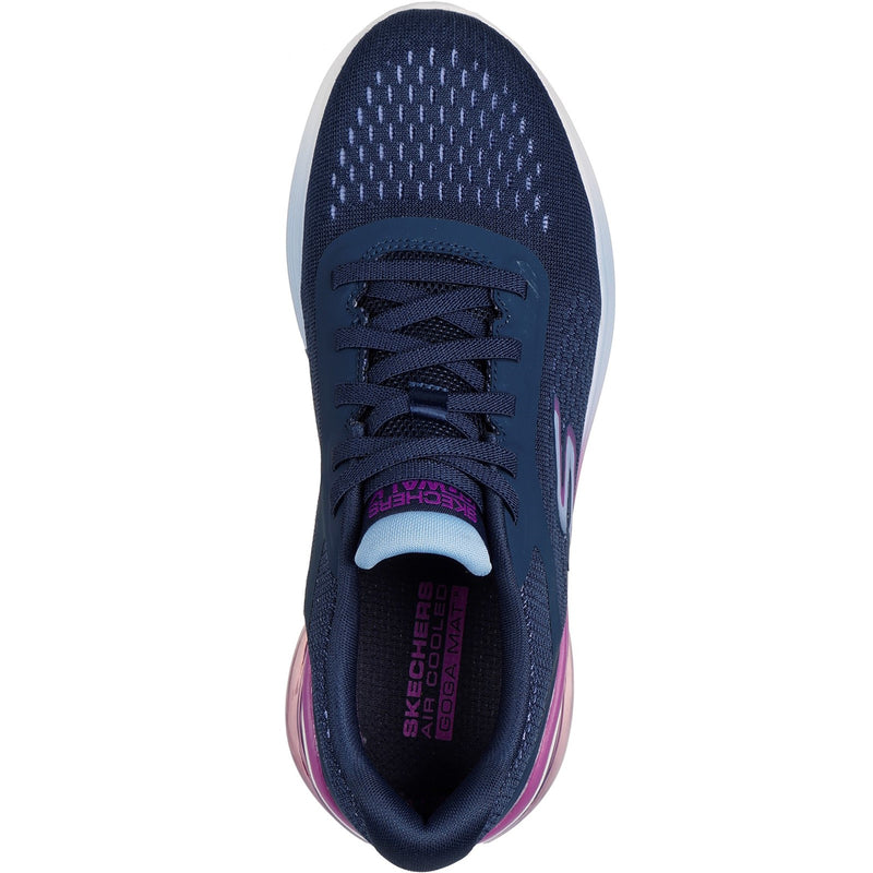 Skechers Womens Go Walk Air 3.0 124375-NVPR Navy/Purple Bungee Shoes