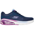 Skechers Womens Go Walk Air 3.0 124375-NVPR Navy/Purple Bungee Shoes