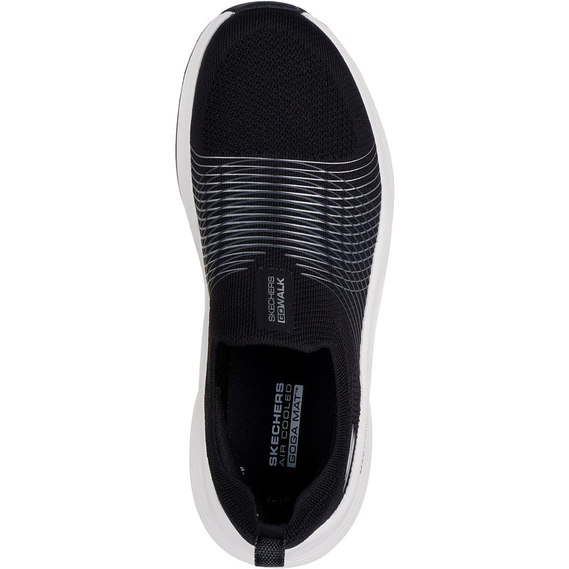 Skechers Womens GO WALK Max Walker Sally 125052-BKW Black/White Slip On Shoes