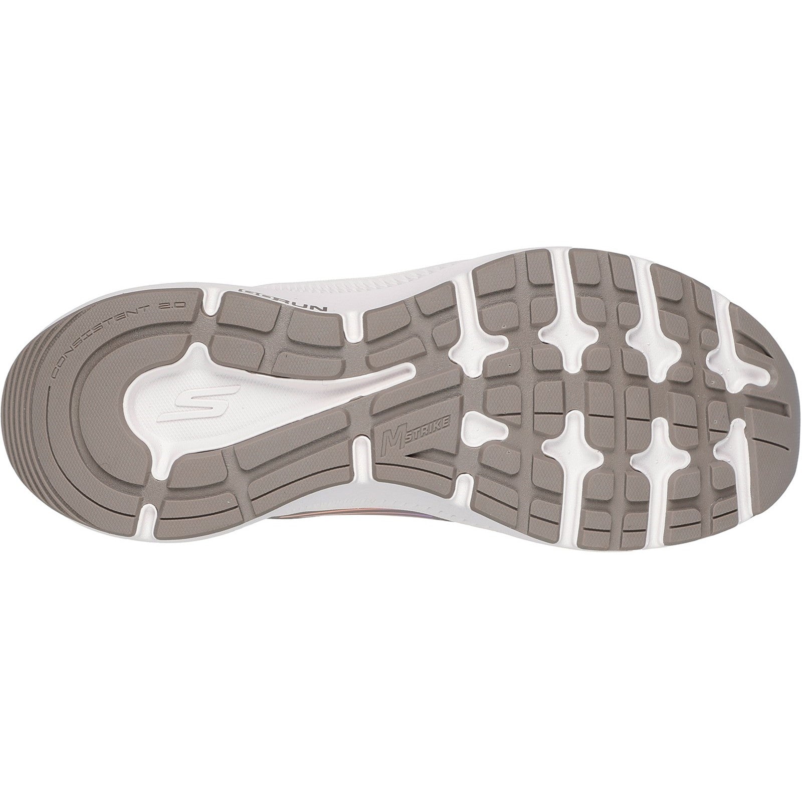 Skechers Womens GO RUN Consistent 2.0 Advantage 128606-TPMT Taupe/Multi Lace Up Shoes