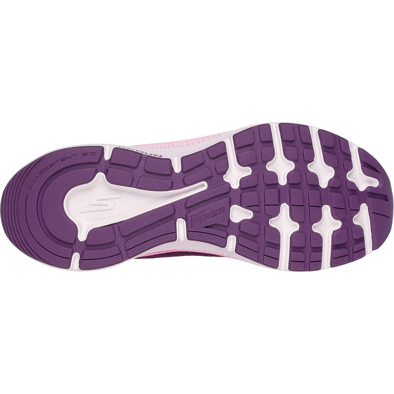 Skechers Womens Go Run Consistent 2.0 Fast Pace 128621-PLUM Plum Lace Up Shoes
