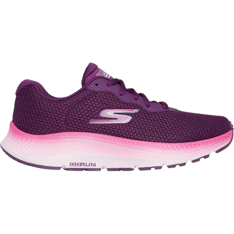 Skechers Womens Go Run Consistent 2.0 Fast Pace 128621-PLUM Plum Lace Up Shoes