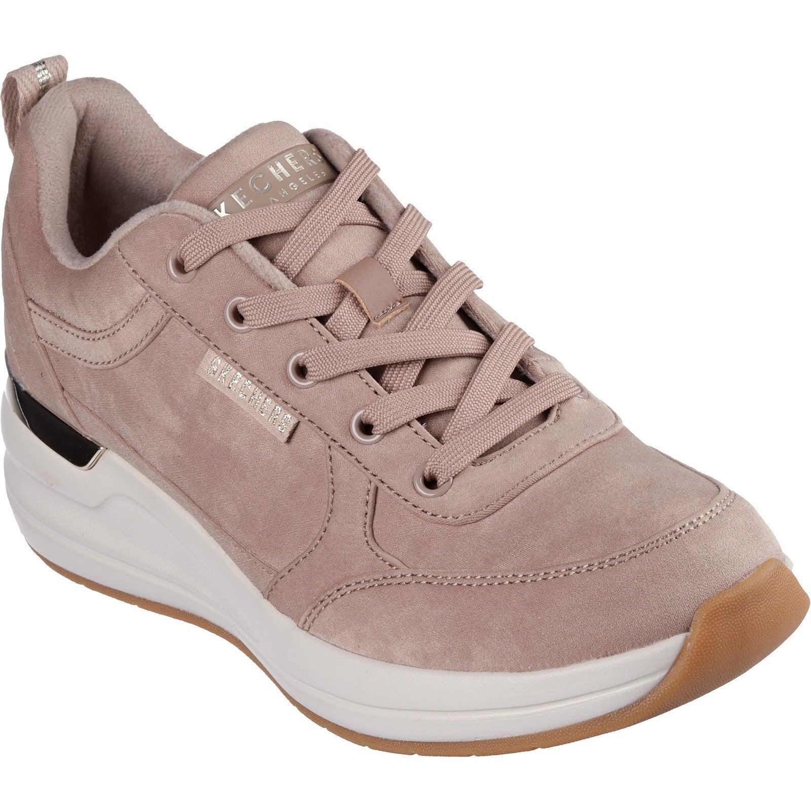 Skechers Womens Billion 2 Prissy N Plush 177349-TPE Taupe Lace Up Shoes