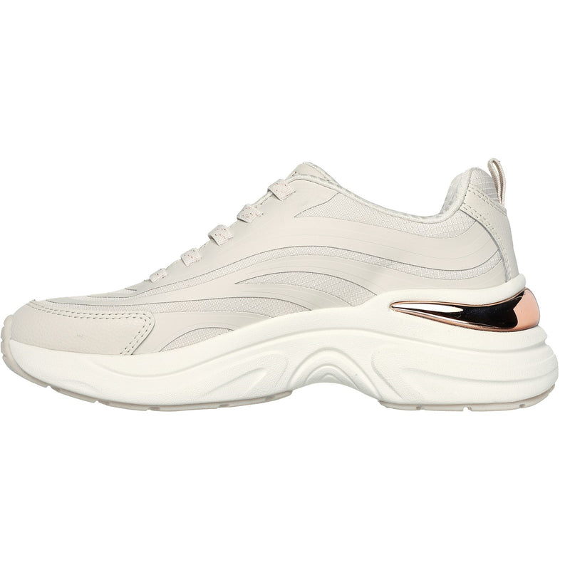 Skechers Womens Hazel Step N Flow 177575-NAT Natural Lace Up Shoes