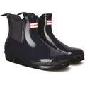 Hunter Womens Gloss Navy Original Chelsea Boots