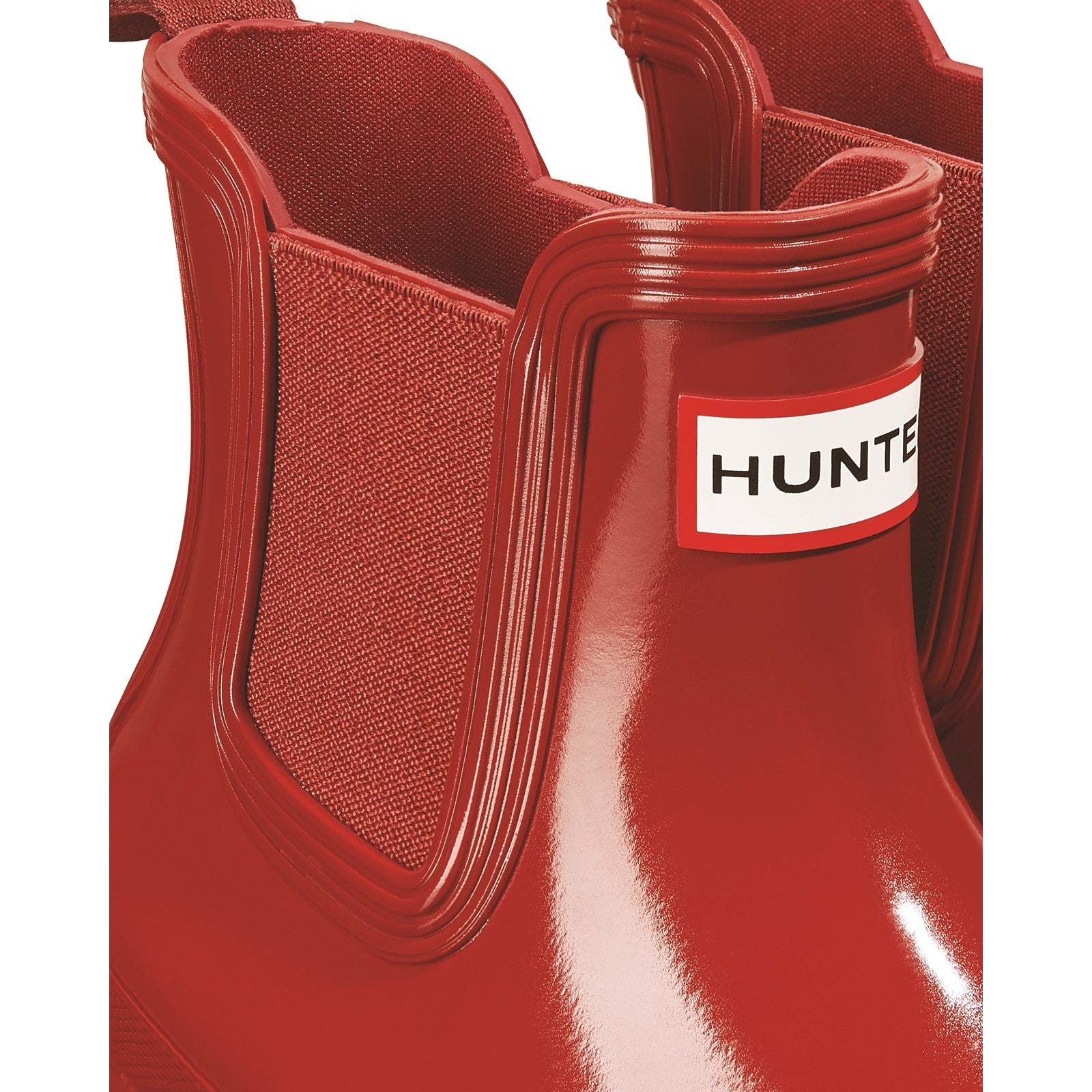Hunter Womens Gloss Red Original Chelsea Boots