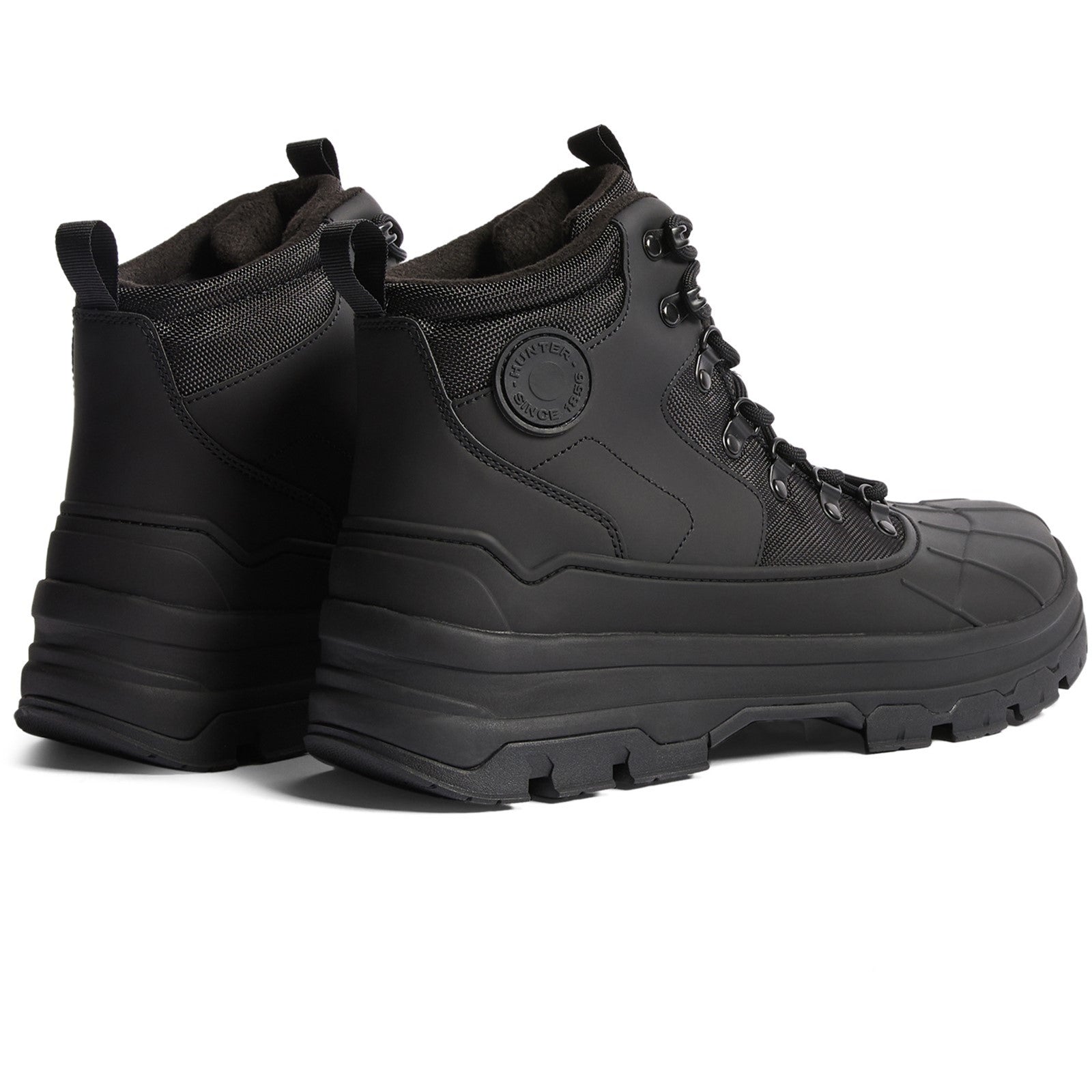 Hunter Mens Black Explorer Duck Boots
