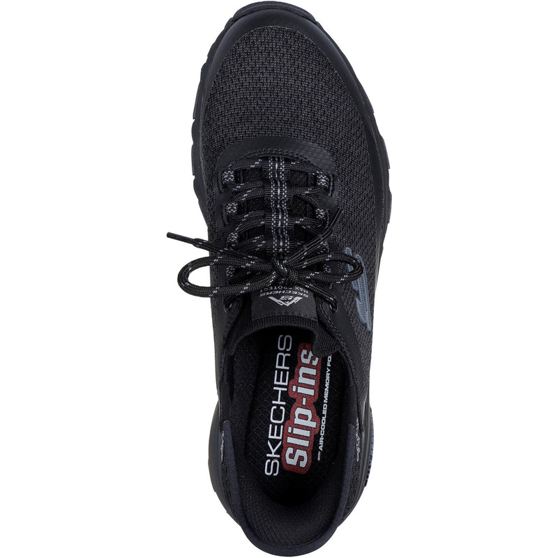 Skechers Mens Max Protect Assembly 237309-BBK Black Lace Up Shoes