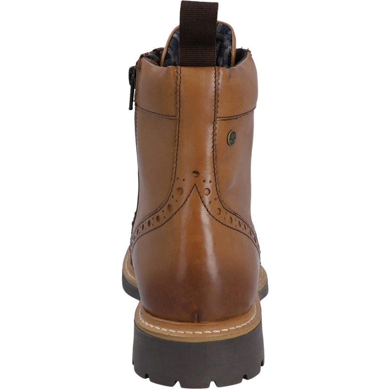 Hunter Mens Tan Cawdor Brogue Ankle Boots