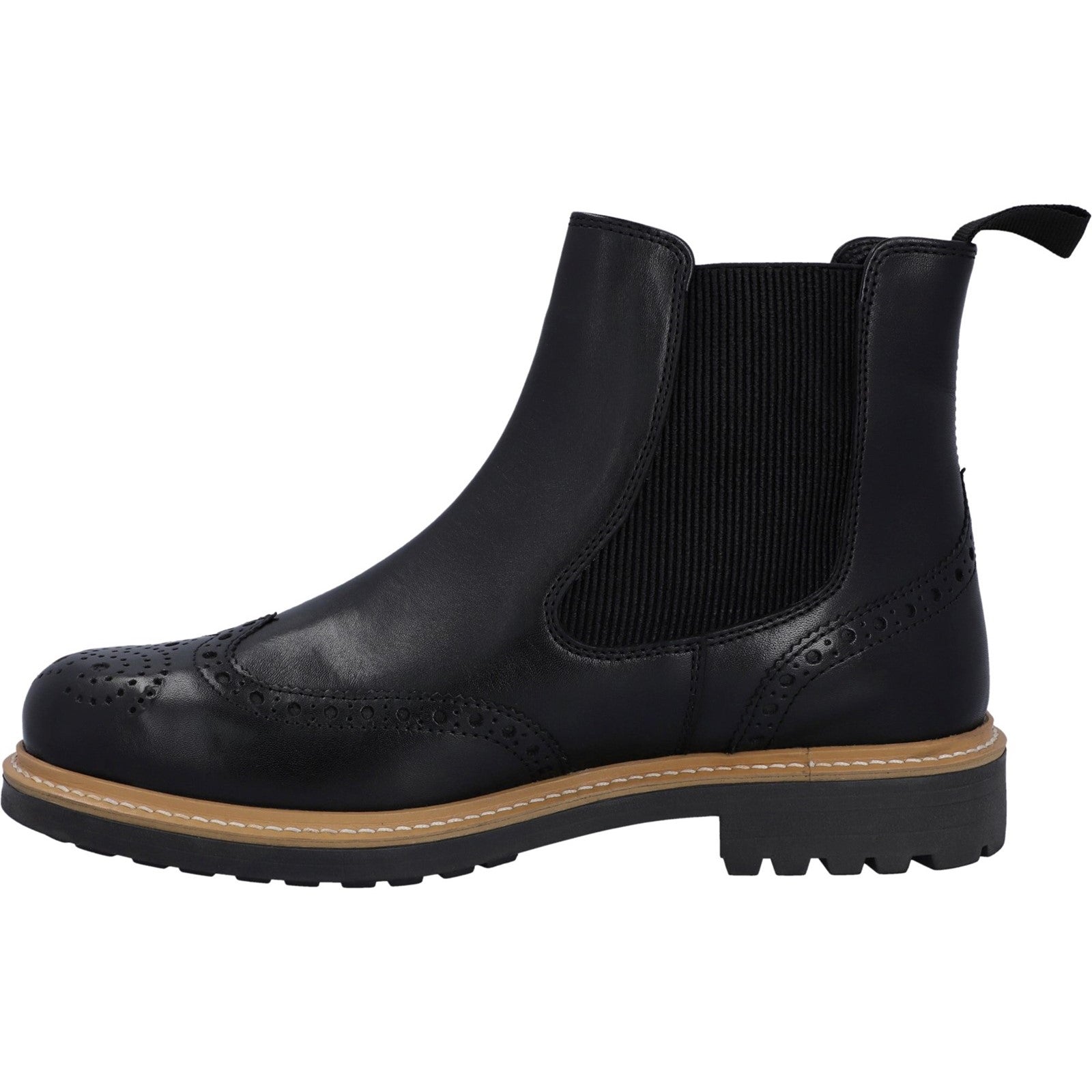 Hunter Mens Black Cawdor Brogue Dealer Boots