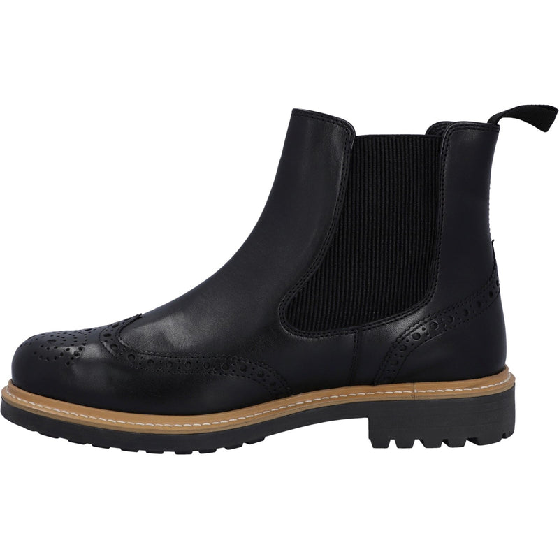 Hunter Mens Black Cawdor Brogue Dealer Boots