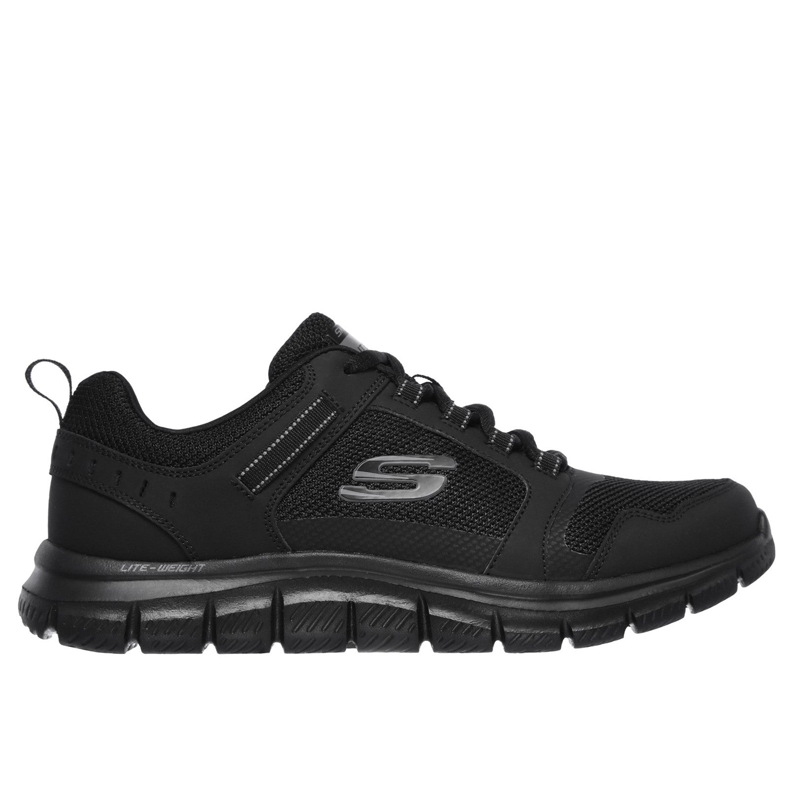 Skechers Mens Track Knockhill 232001-BBK Black Lace Up Shoes