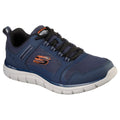 Skechers Mens Track Knockhill 232001-NVOR Navy/Orange Lace Up Shoes