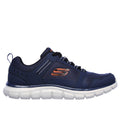 Skechers Mens Track Knockhill 232001-NVOR Navy/Orange Lace Up Shoes