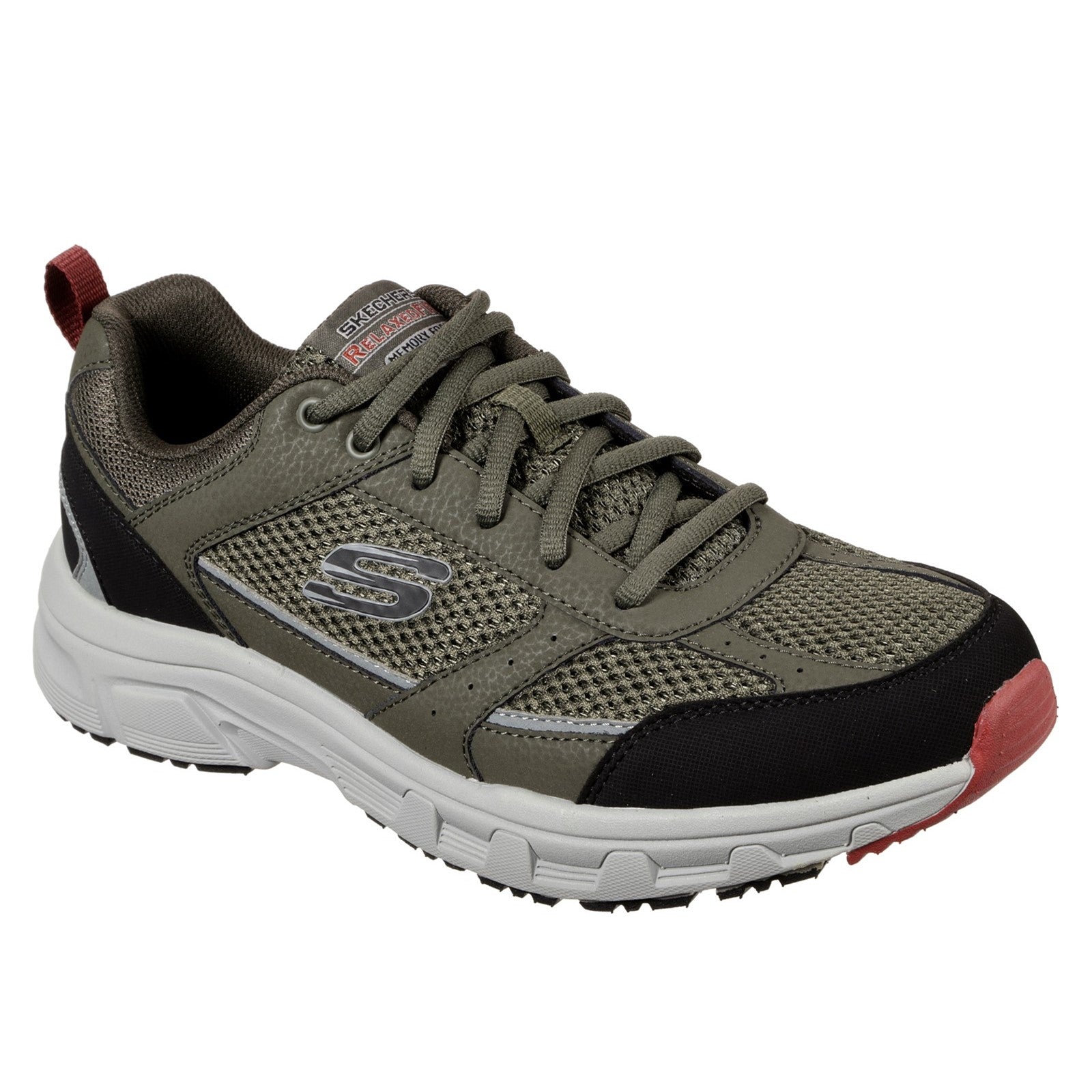 Skechers Mens Oak Canyon Verketta 51898-OLBK Olive/Black Lace Up Shoes