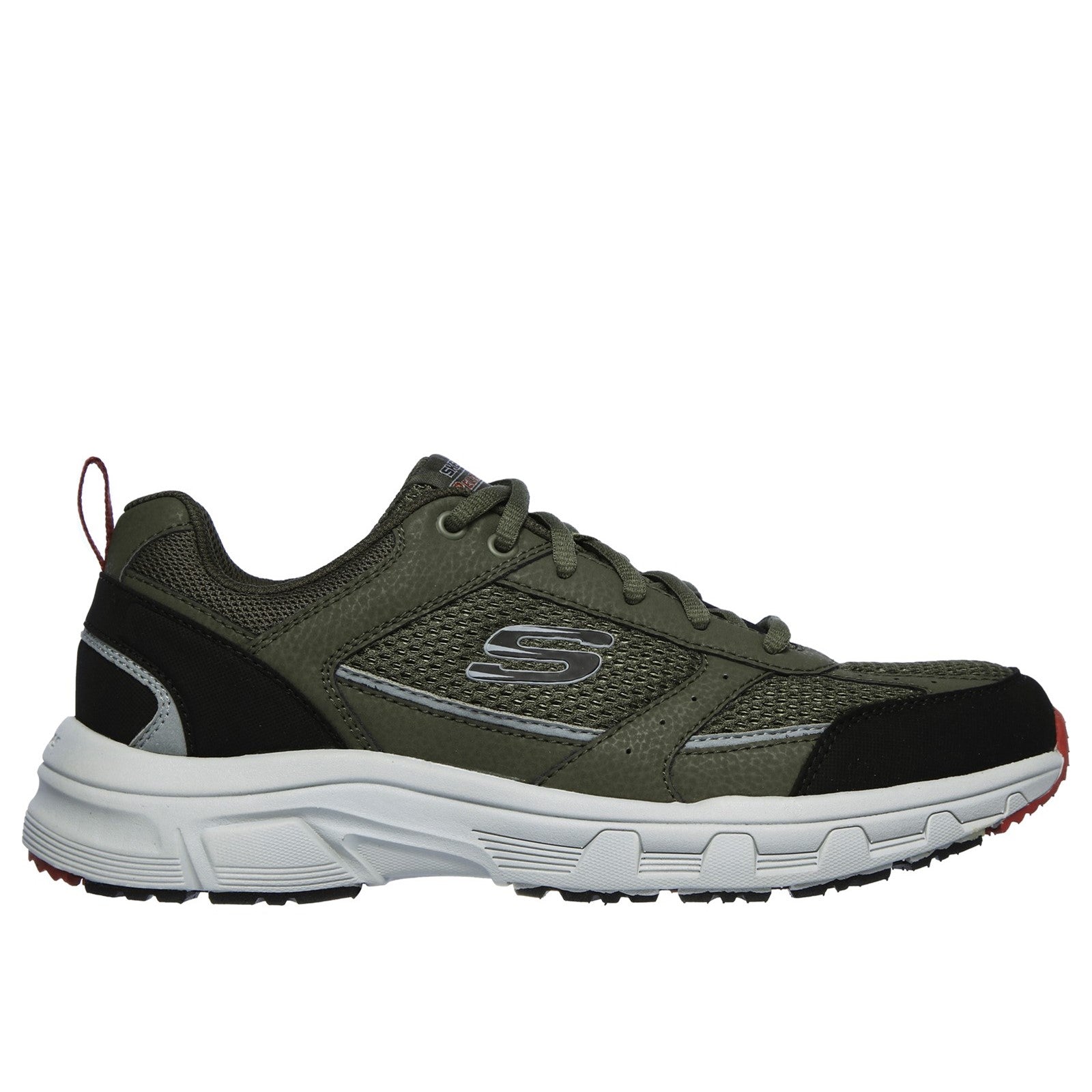 Skechers Mens Oak Canyon Verketta 51898-OLBK Olive/Black Lace Up Shoes