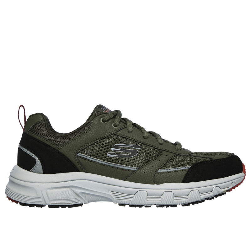 Skechers Mens Oak Canyon Verketta 51898-OLBK Olive/Black Lace Up Shoes