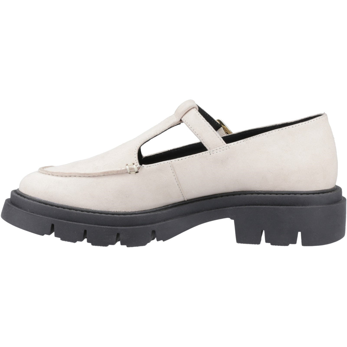 Hush Puppies Womens Nella T-Bar Shoes in Cream