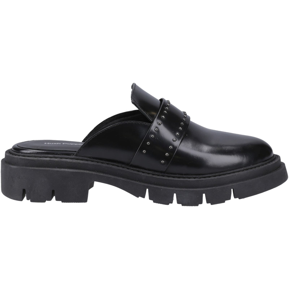 Hush Puppies Nicole Studded Mule Womens Slip On Shoes in Black