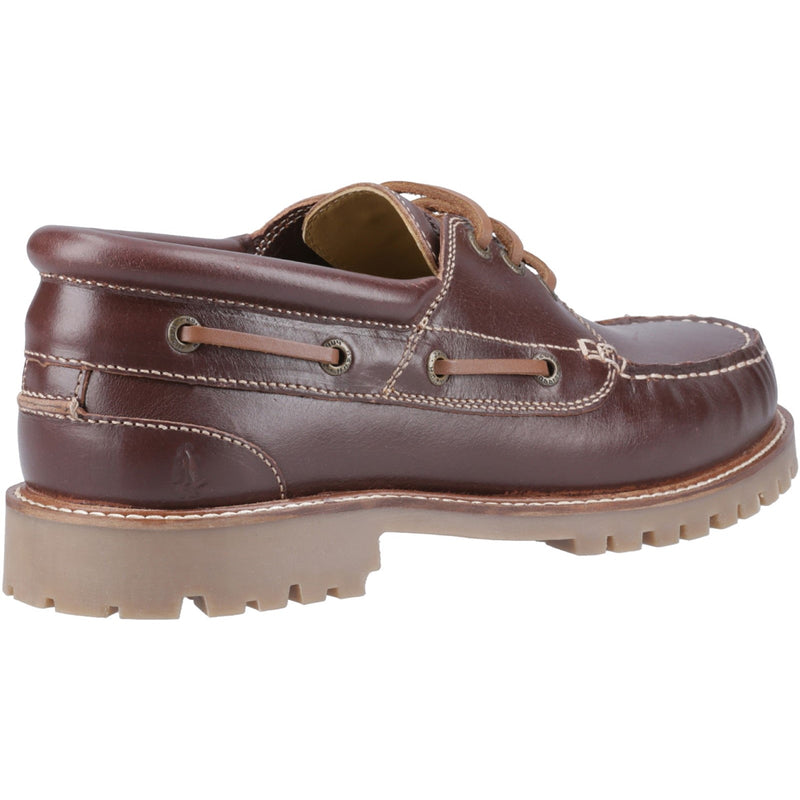 Hush Puppies Weston Leather Men's Brown Boat Shoes