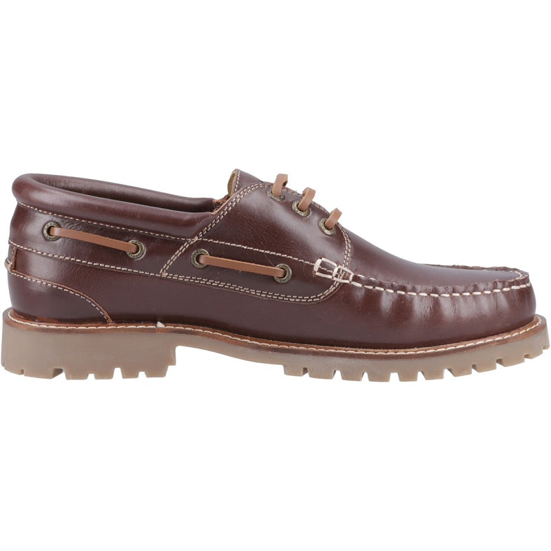 Hush Puppies Weston Leather Men's Brown Boat Shoes