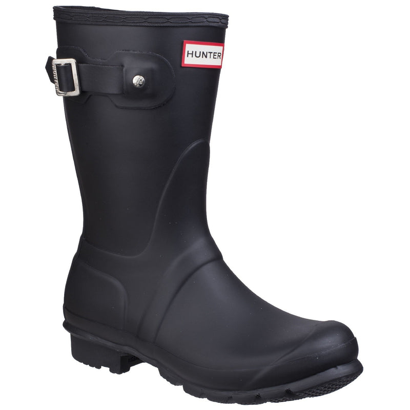 Hunter Womens Matt Black Original Short Wellington Boots