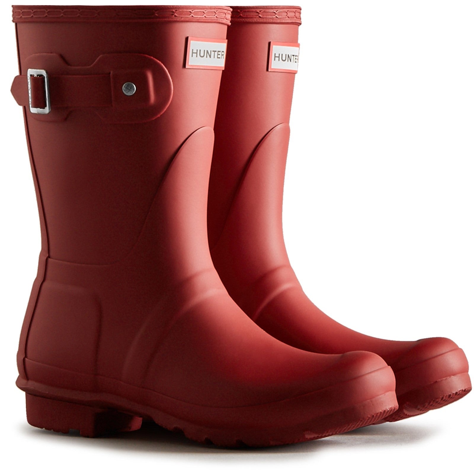 Hunter Womens Matt Red Original Short Wellington Boots