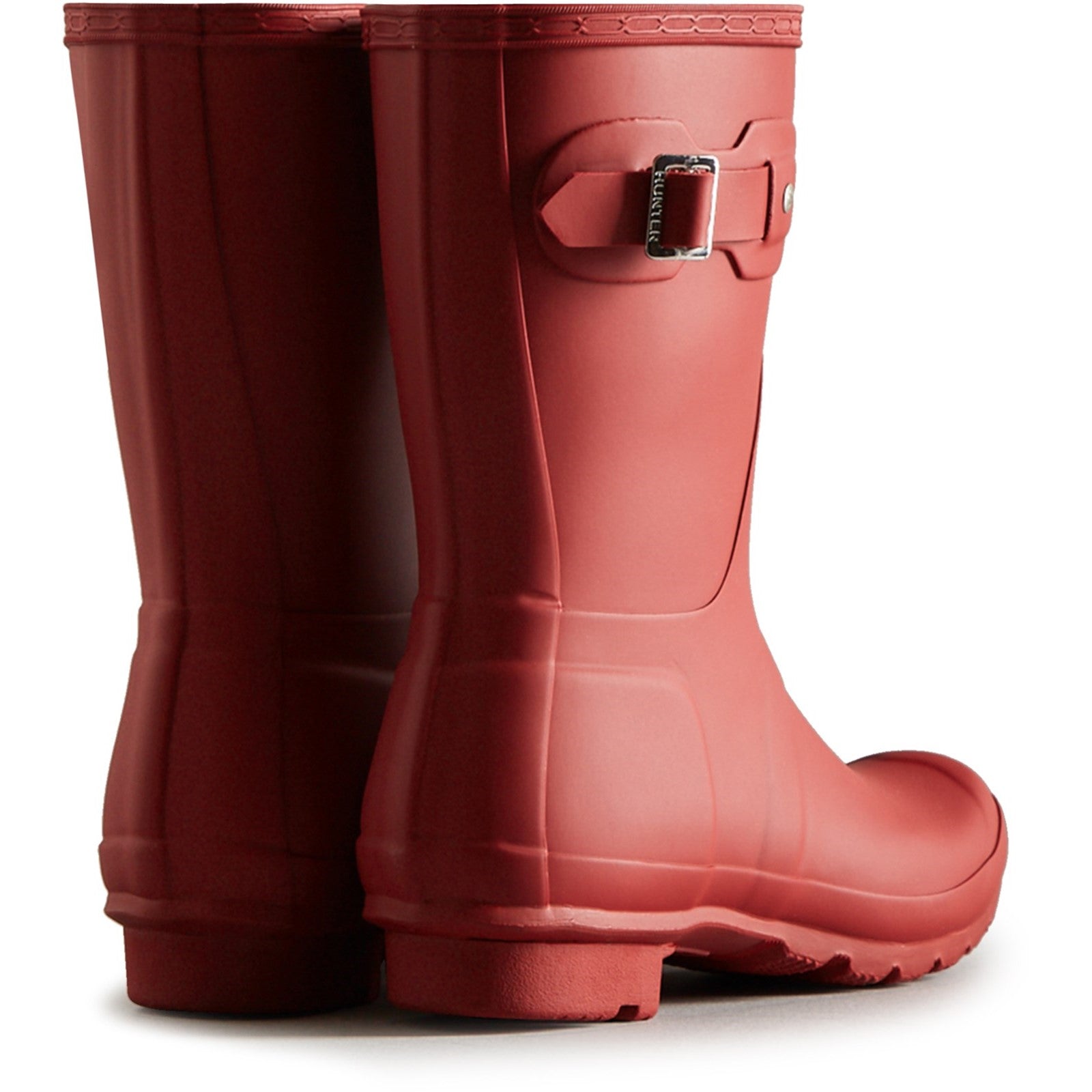 Hunter Womens Matt Red Original Short Wellington Boots