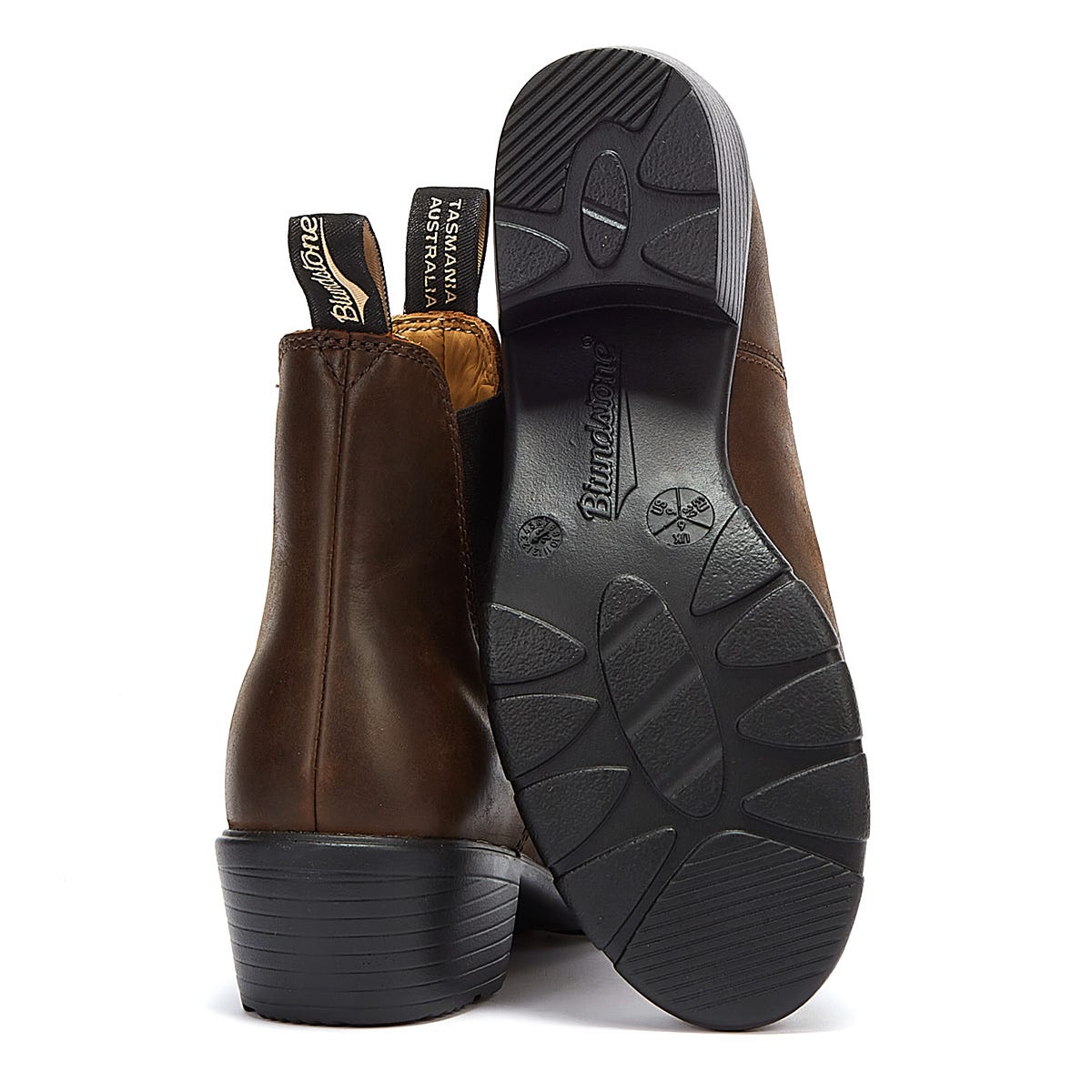 Blundstone Chelsea Heel Womens Brown Boots