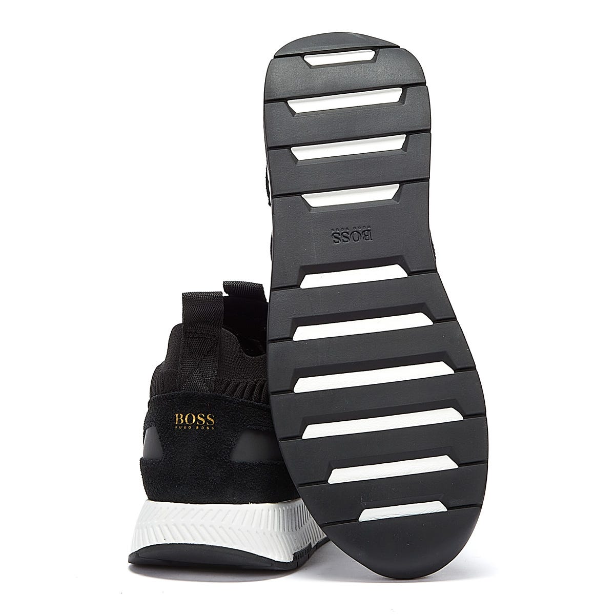 BOSS Titanium Runn Mens Black / Gold Trainers