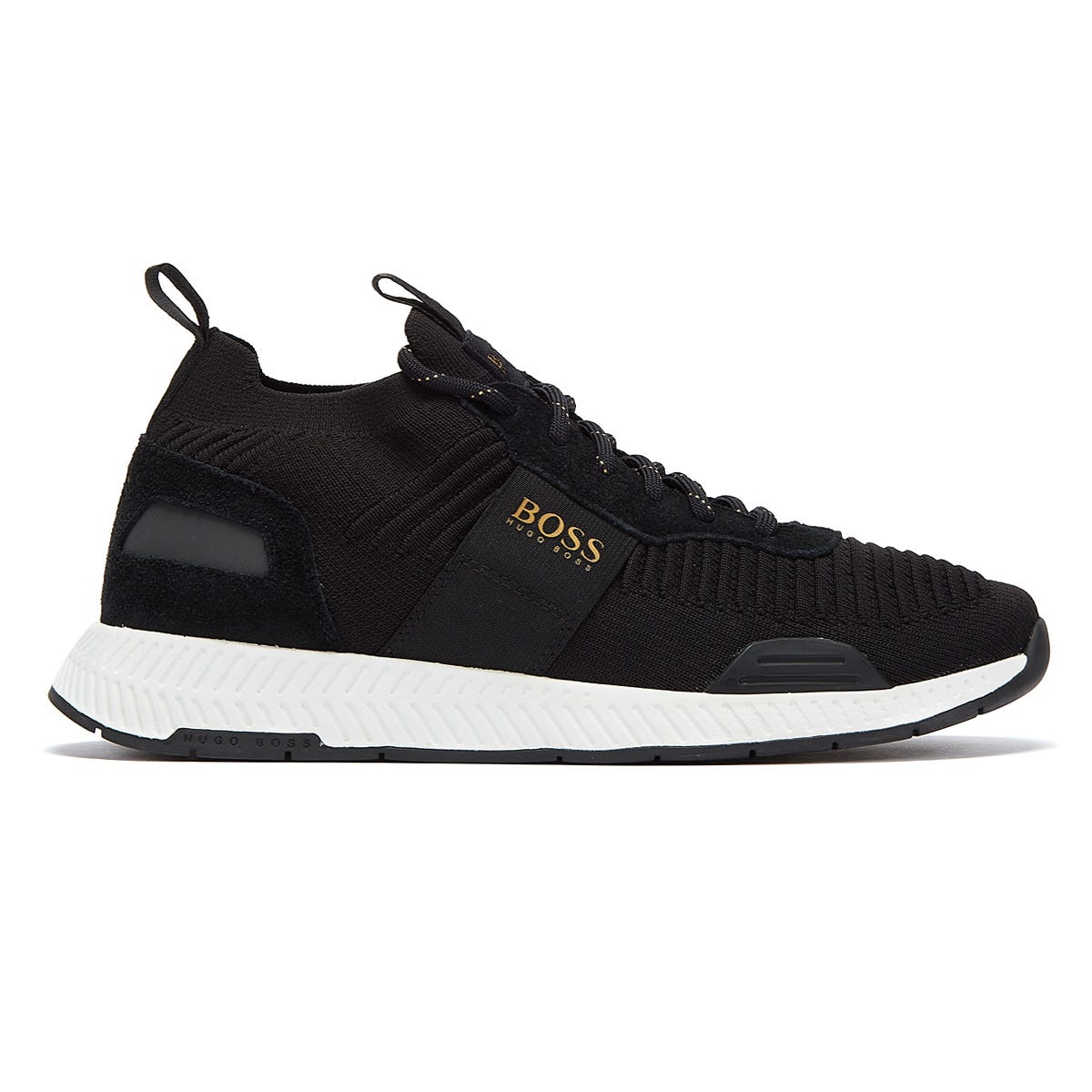 BOSS Titanium Runn Mens Black / Gold Trainers