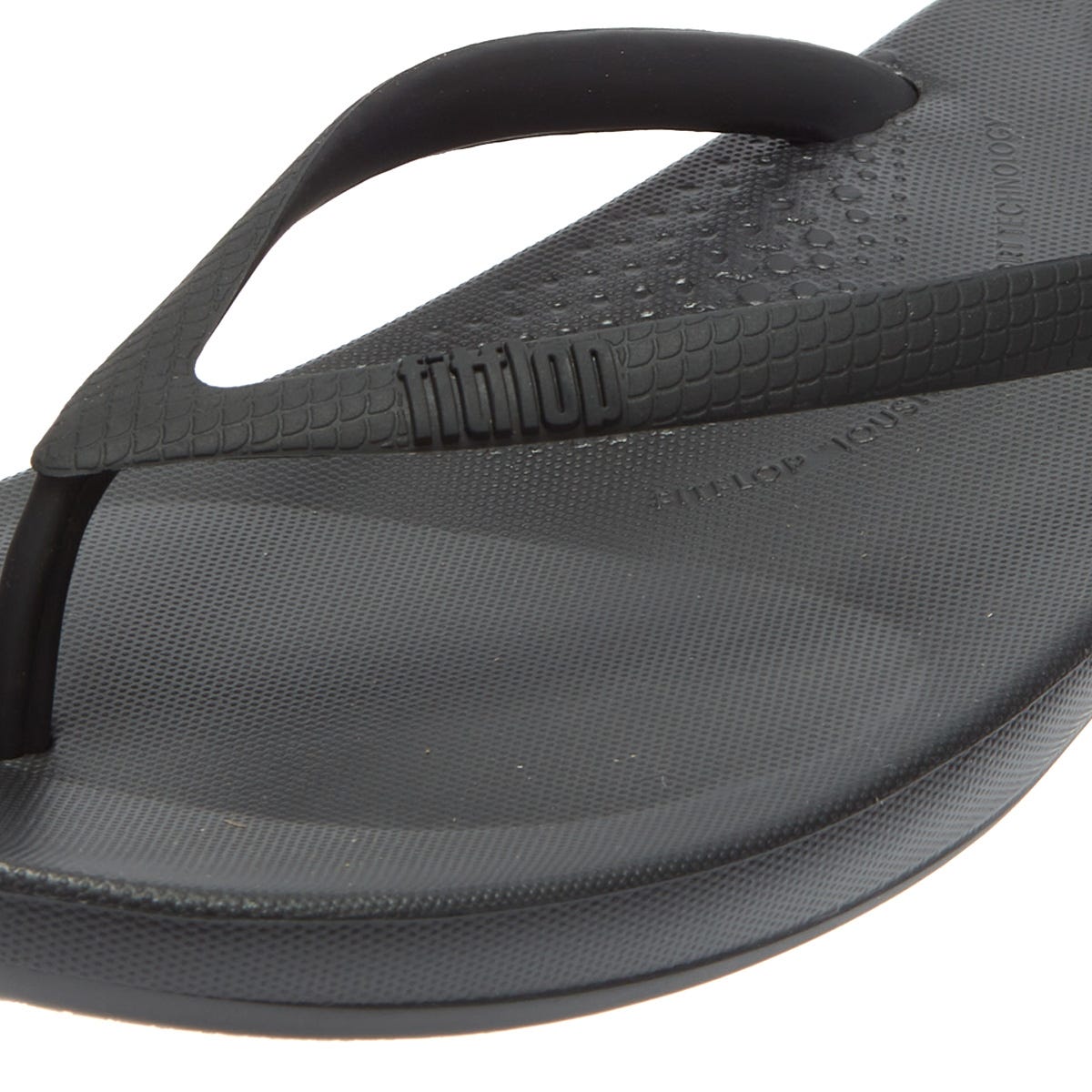 Fitflop IQushion Ergonomic Womens Black Flip Flops