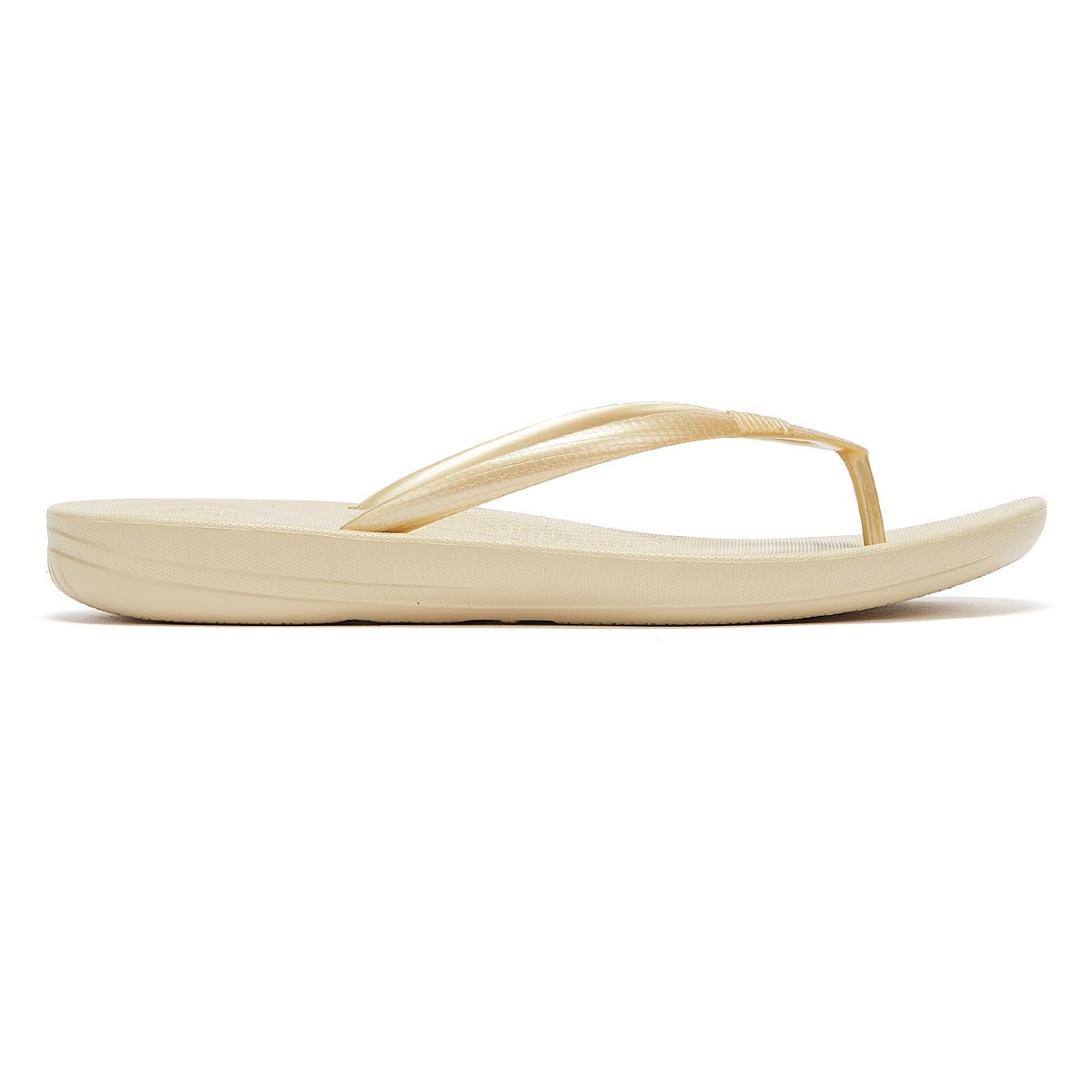 Fitflop IQushion Ergonomic Womens Gold Flip Flops