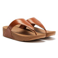FitFlop Lulu Leather Womens Tan Sandals