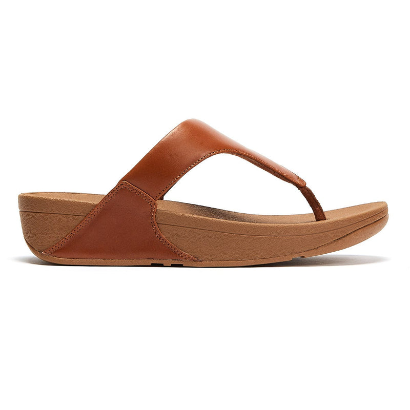 FitFlop Lulu Leather Womens Tan Sandals