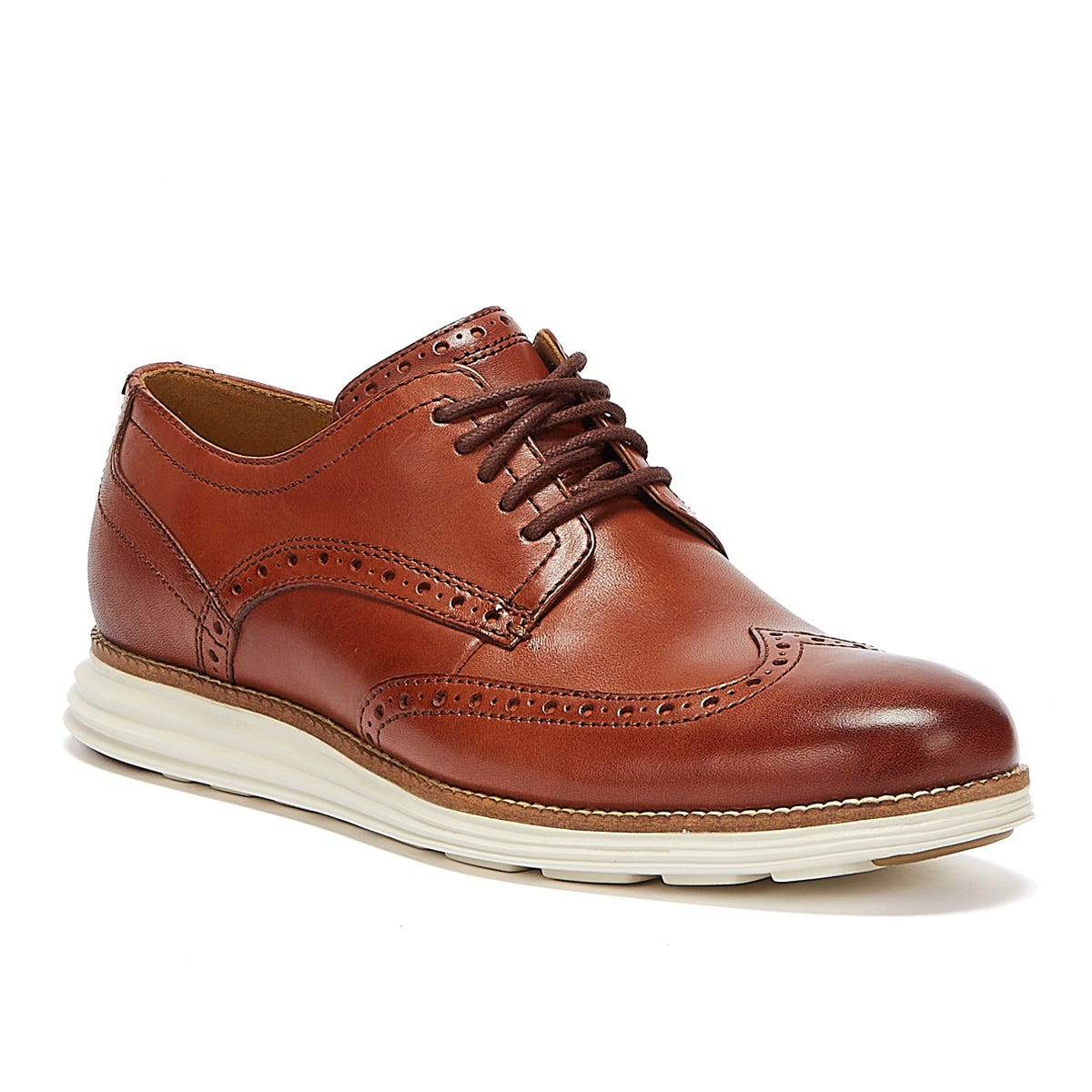 Cole Haan ØriginalGrand Shortwing Oxford Mens Brown / White Brogues